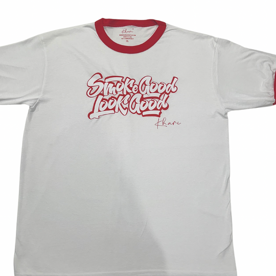 Smoke Good, Look Good Red Trim T-shirt