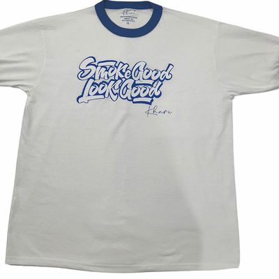 Smoke Good, Look Good Blue Trim T-shirt